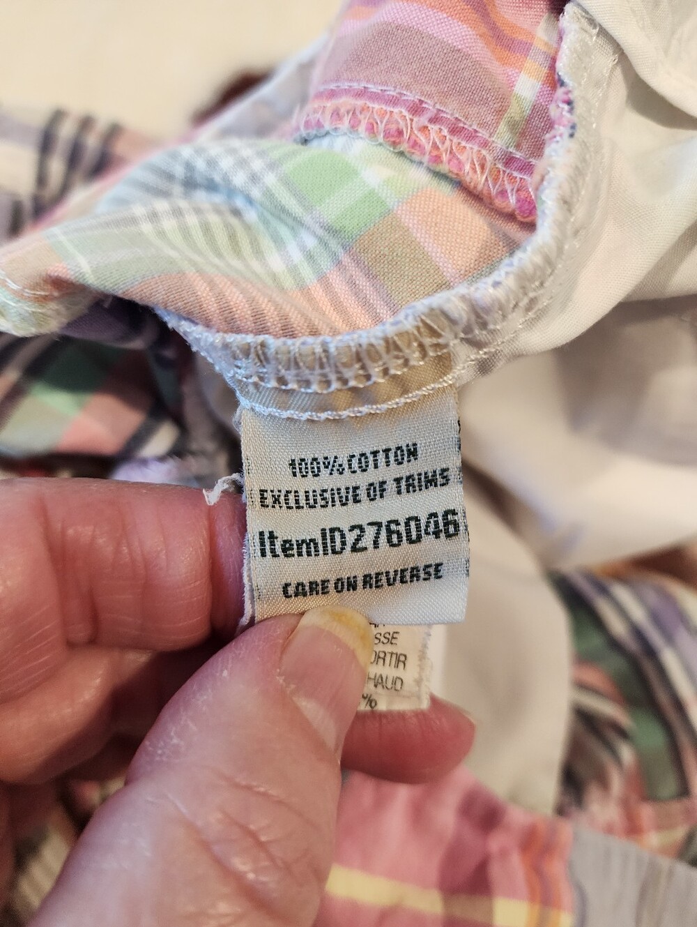 L.L.Bean Pastel Plaid Patchwork Favorite Fit Shorts Size 16. - Picture 10 of 13